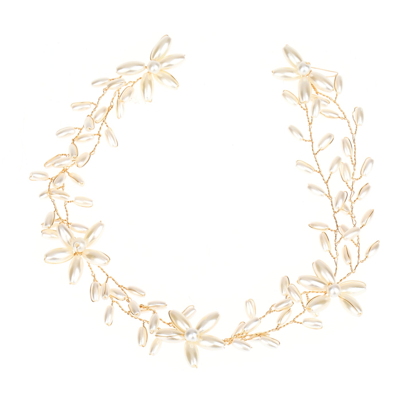 Pearl Twist Handmade Bridal Headband Elegant Hairpiece