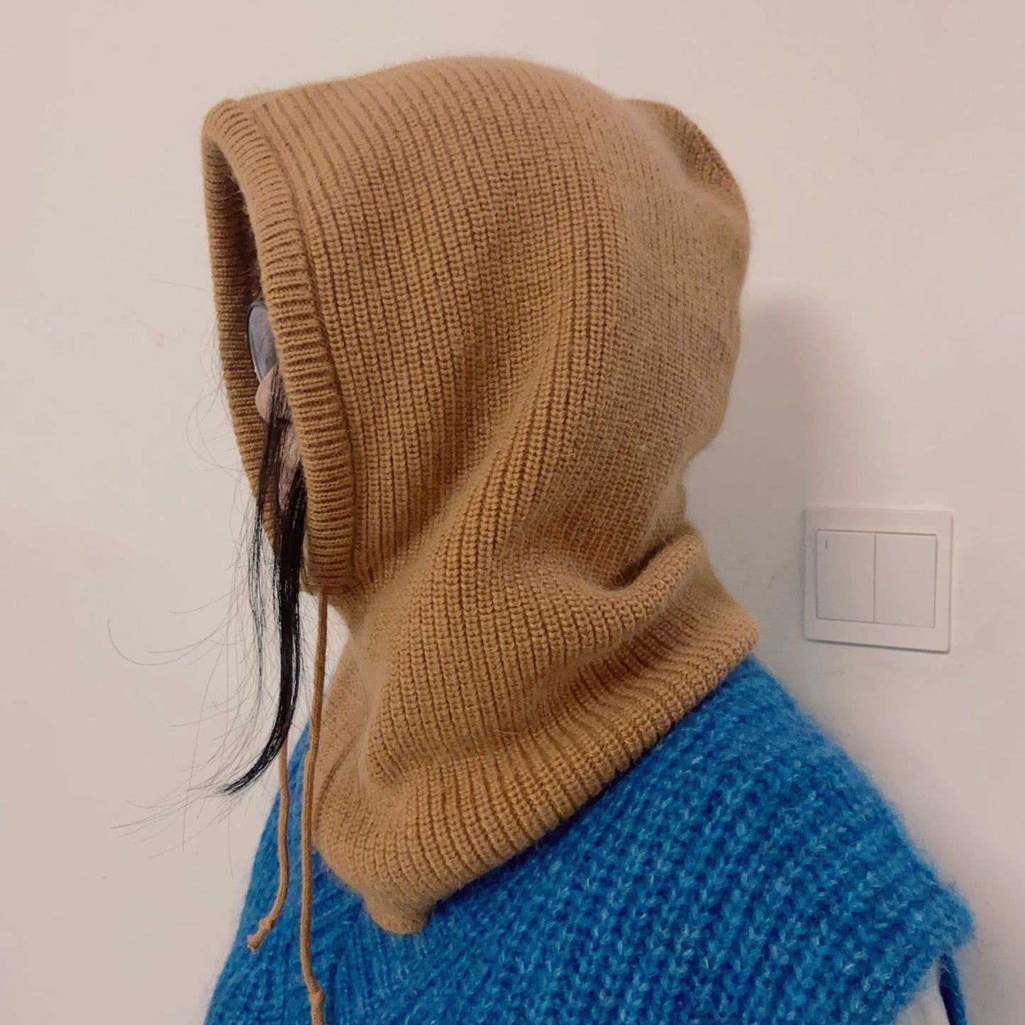 Unisex Simple Solid Color Knitted Rabbit Hair Beanie