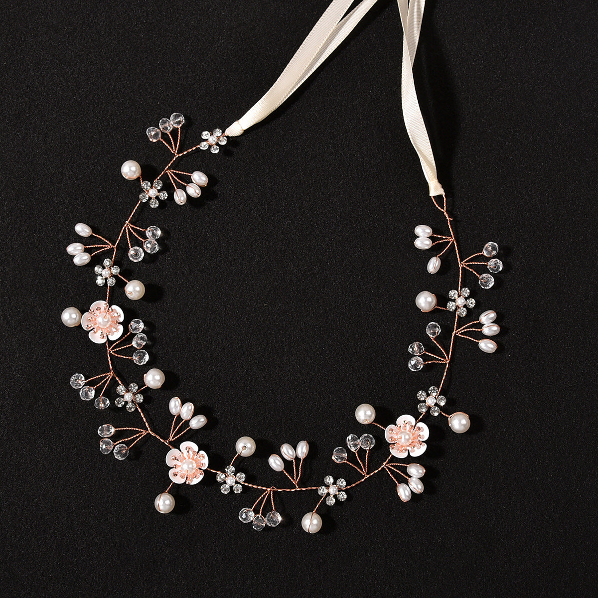 Handmade Pearl Flower Headband for Bridal and Girls