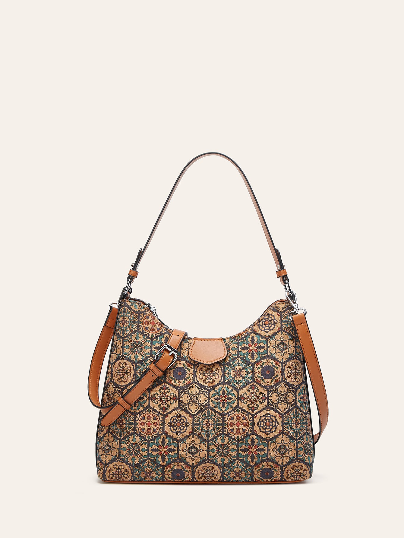 Vintage Ethnic Style Cork Shoulder Bag