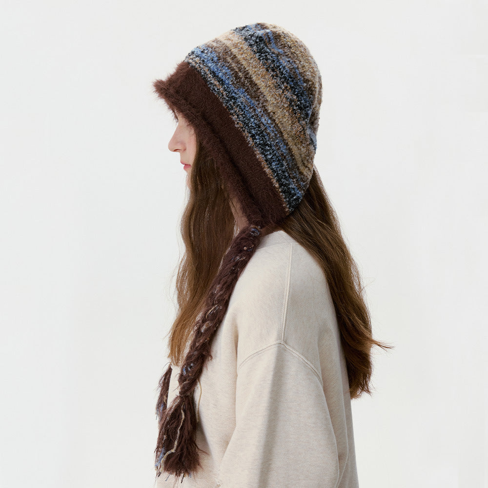 Knitted Beanie Hat with Tassels for Men and Women - Warm and Windproof