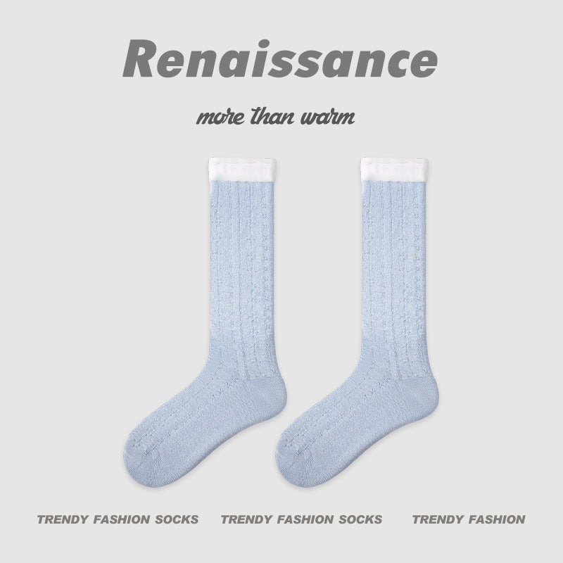Seamless Pearl Colorblock Nylon Moisture Wicking Socks