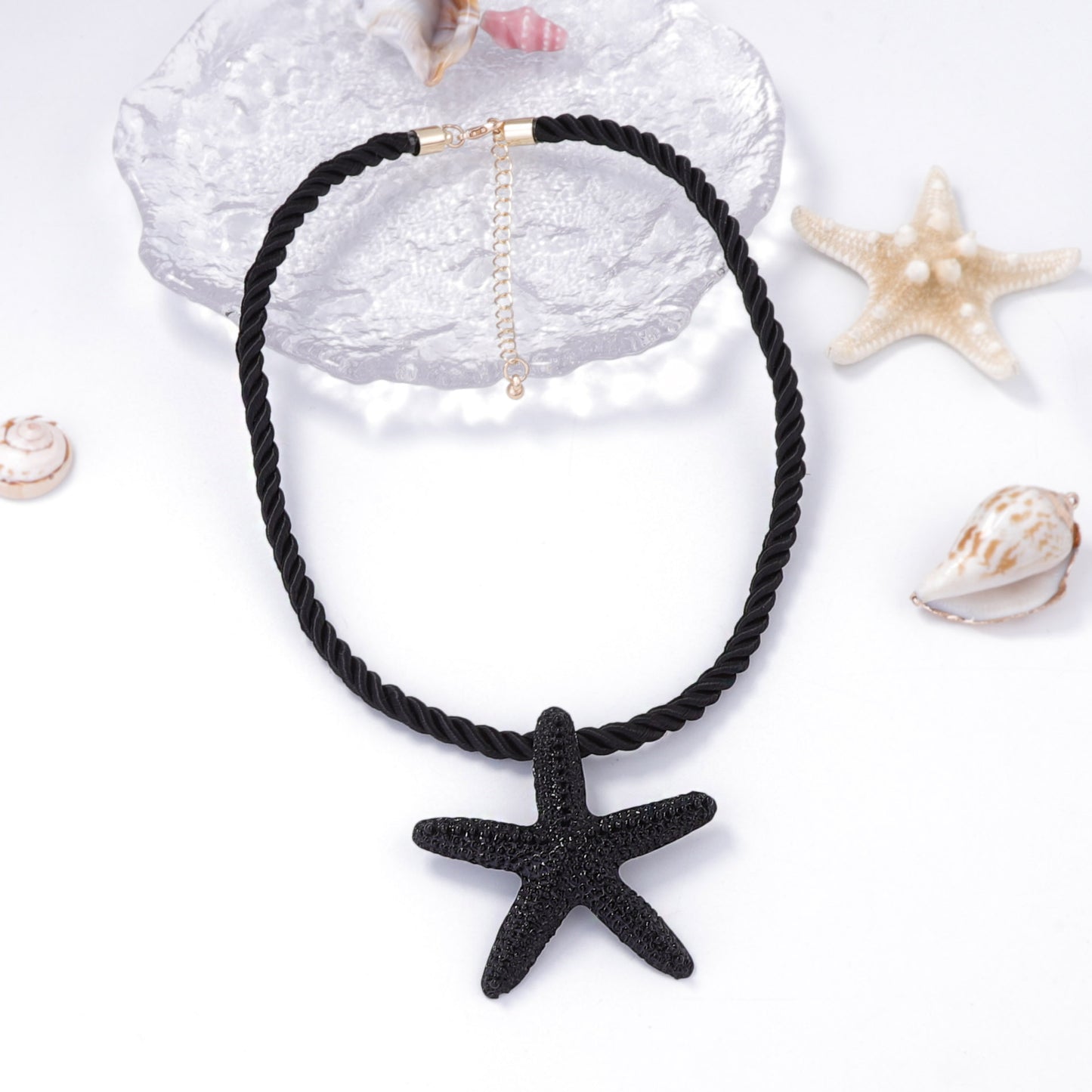 Alloy Starfish Pendant Necklace Beach Casual Layering