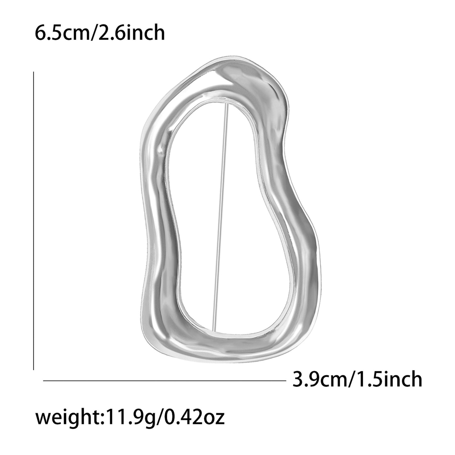 Geometry Shaped Dual-Use Brooch Alloy Pin for Women