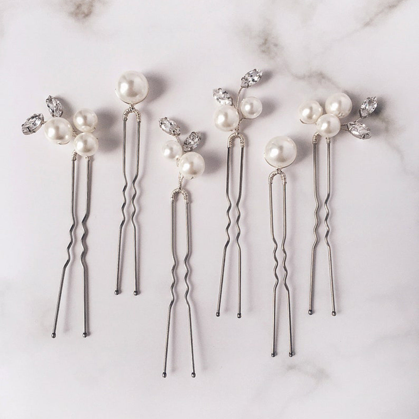 Pearl U Shaped Hair Pins Set Bridal Wedding Hair Accessory