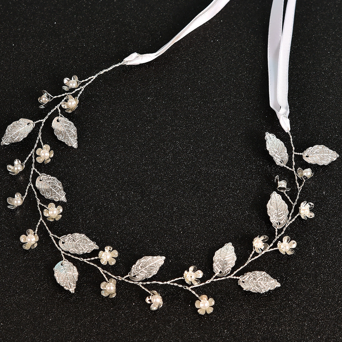 Gold Leaf Flower Handmade Alloy Bridal Hairband