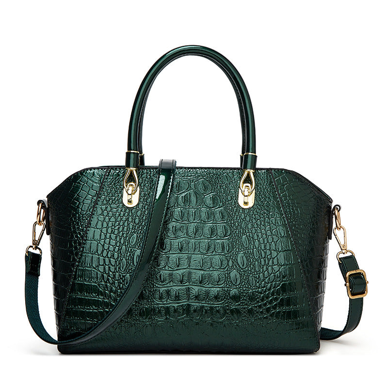 Fashionable Crocodile Pattern Tote Bag Women's PU Leather All-Season