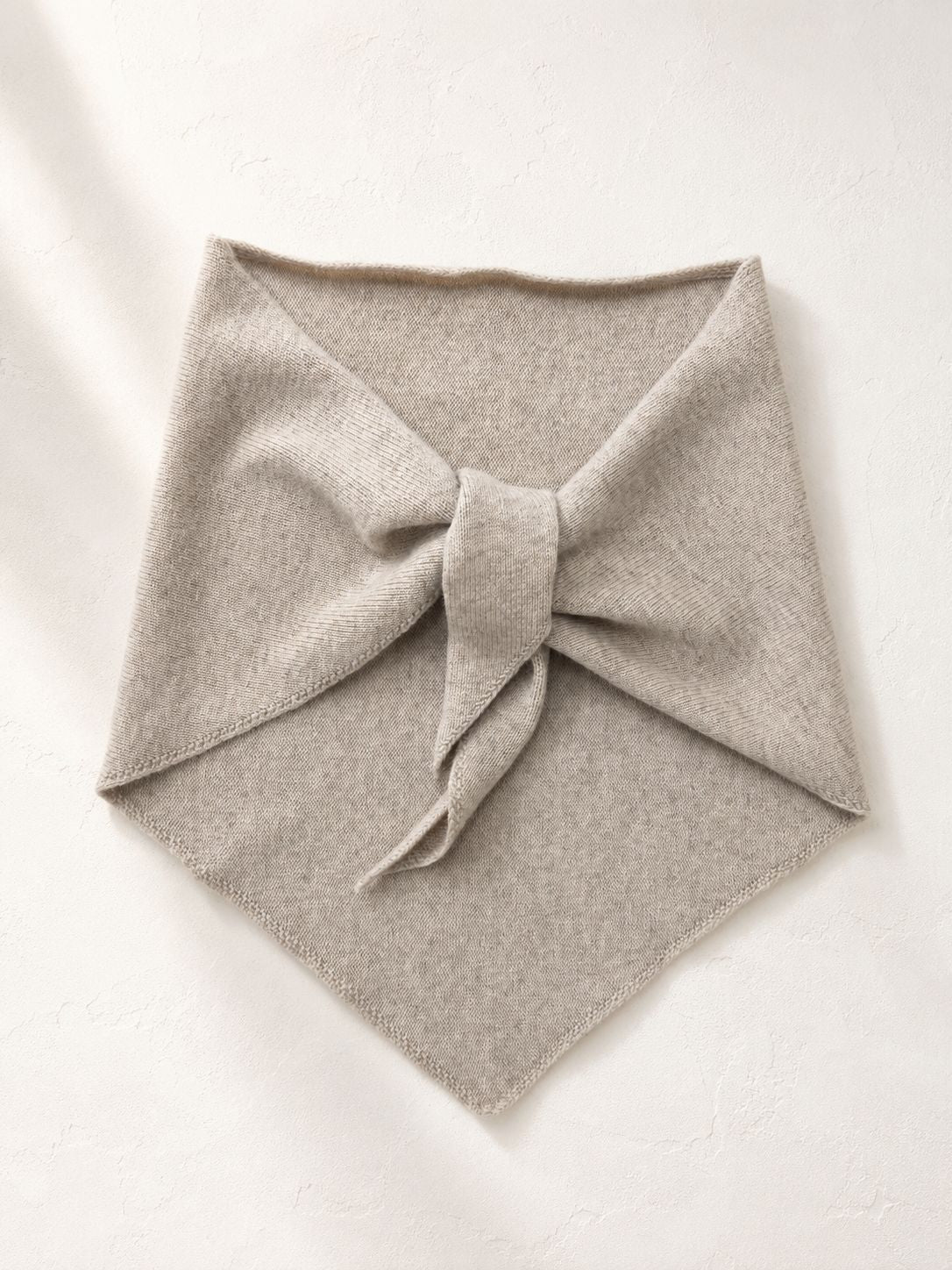 Solid Color Cashmere Wool Knitted Triangle Scarf for Women