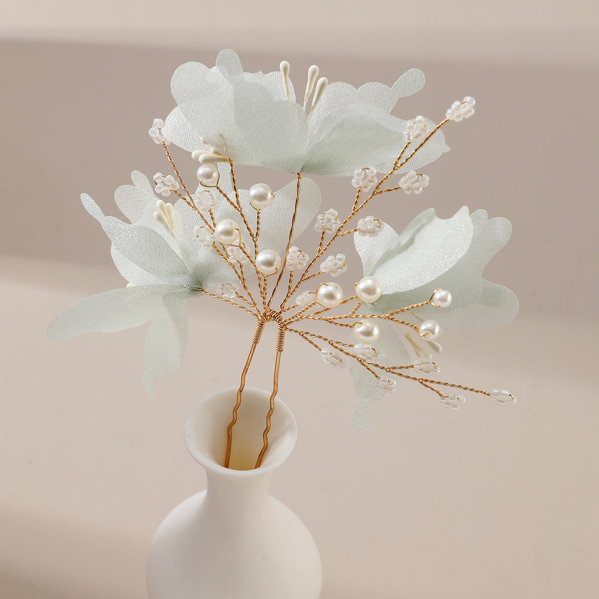 Handcrafted Floral Bridal Hairpins Wedding Hair Accessory