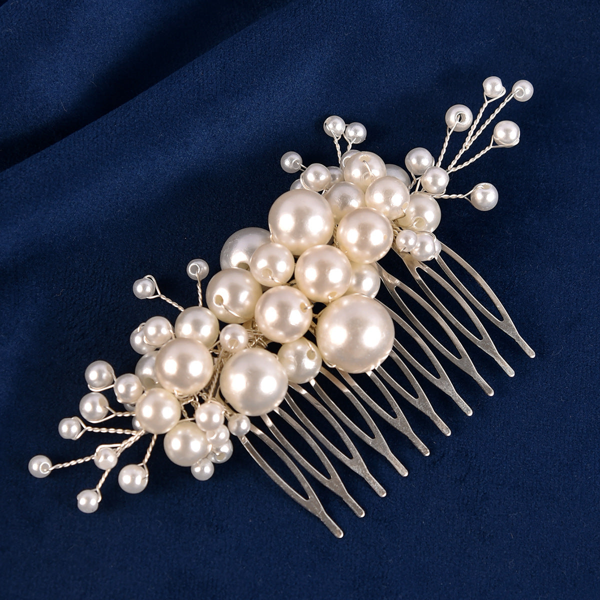Handcrafted Pearl Side Comb Wedding Hair Accessory