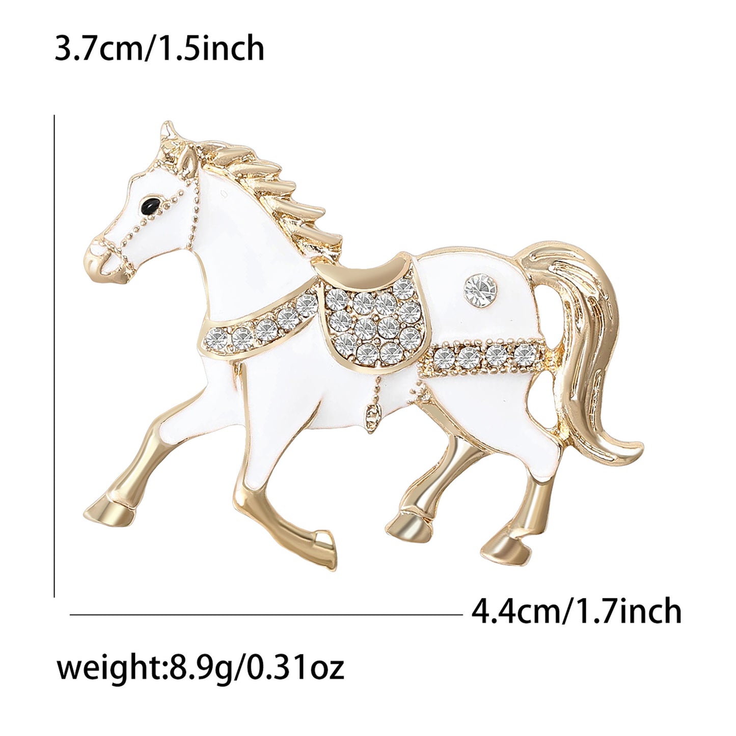 Trendy Enamel Horse Brooch Fashion Pin for Jackets