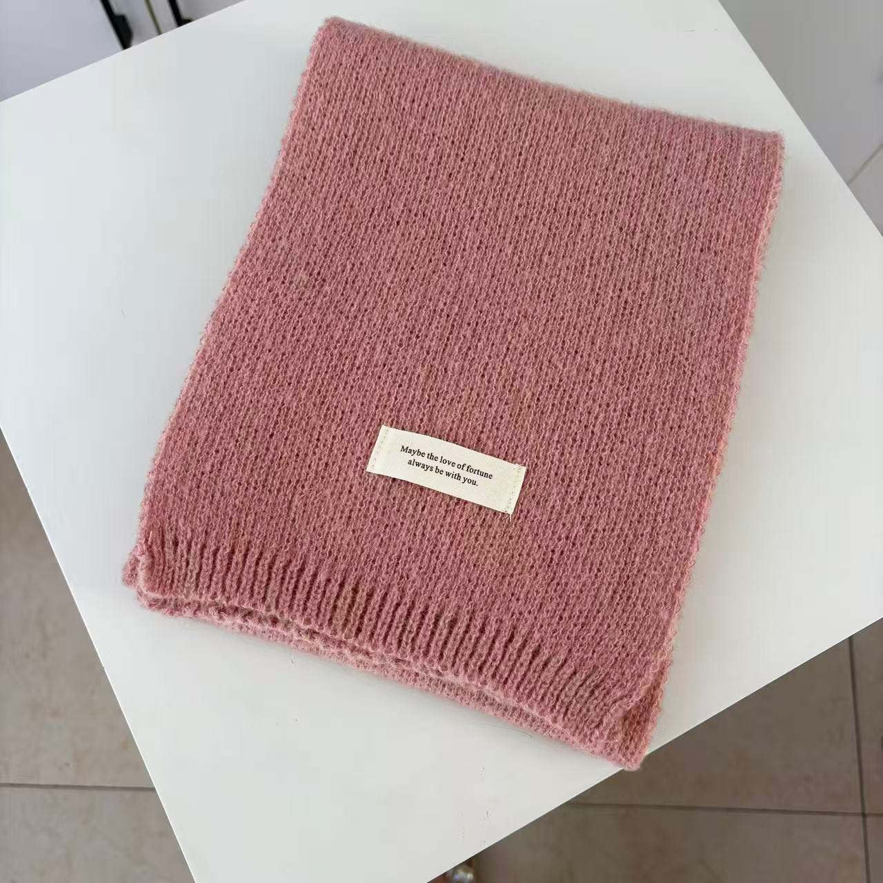12-Color Solid Knit Scarf for Women and Men - Versatile Cozy Neck Warmer