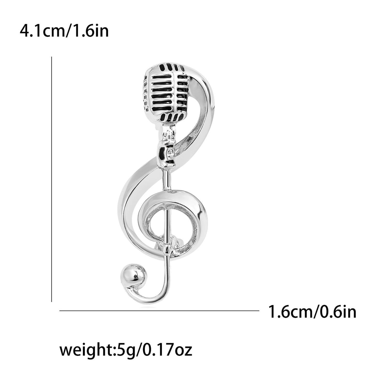 Musical Note Brooch Fashion Accessory Stylish Jewelry