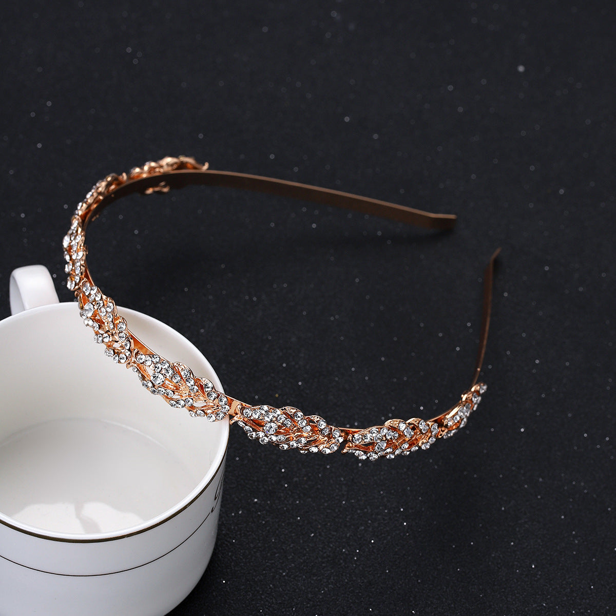 Trendy Rhinestone Crown Headband Fashion Bridal Accessory