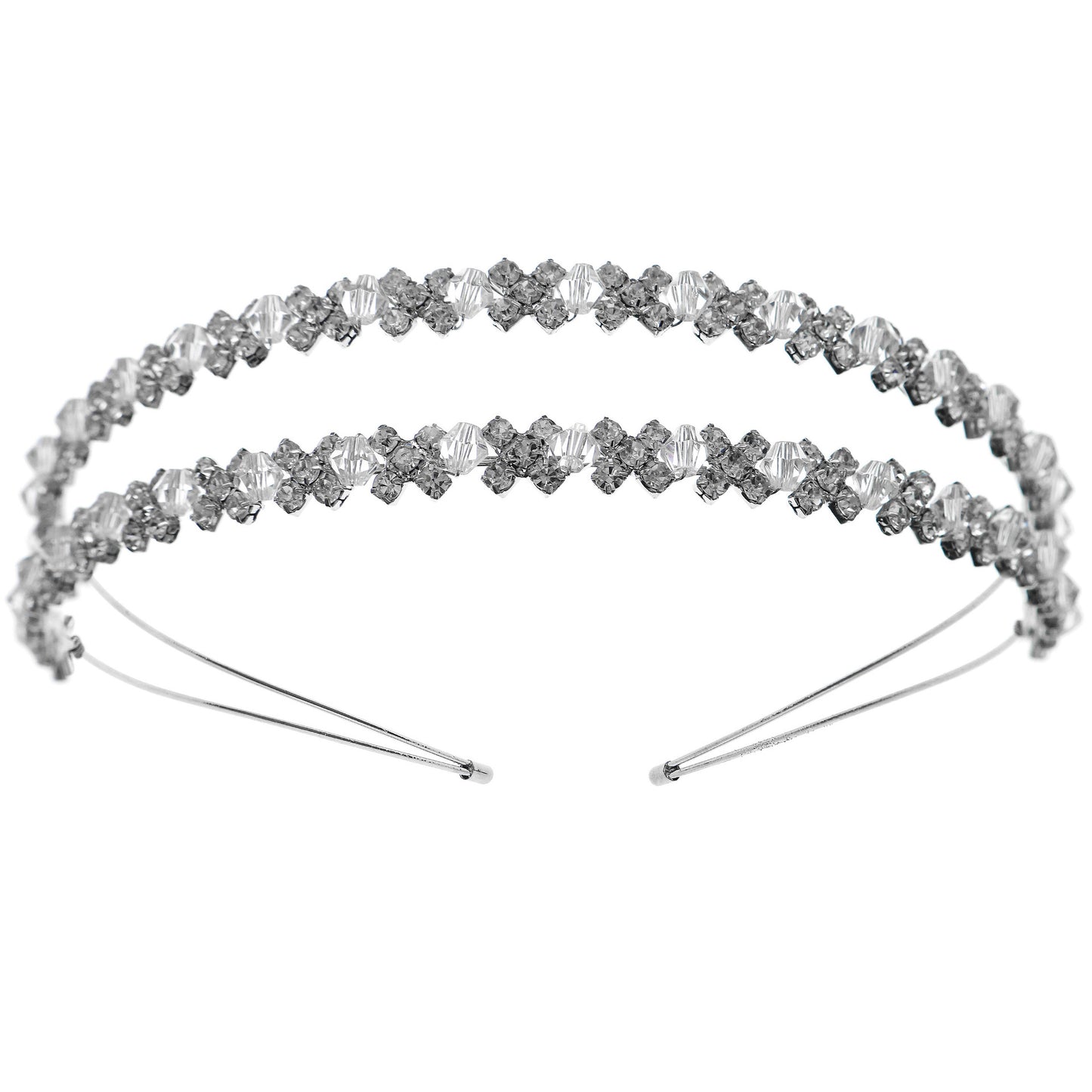 Luxury Rhinestone Headband Double Layer Handmade Crystal Hair Accessories