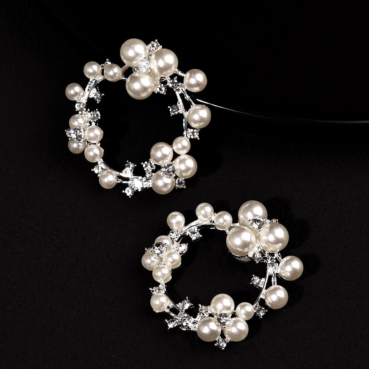 Removable Pearl Shoe Buckle Square Round High Heel Clip Accessories