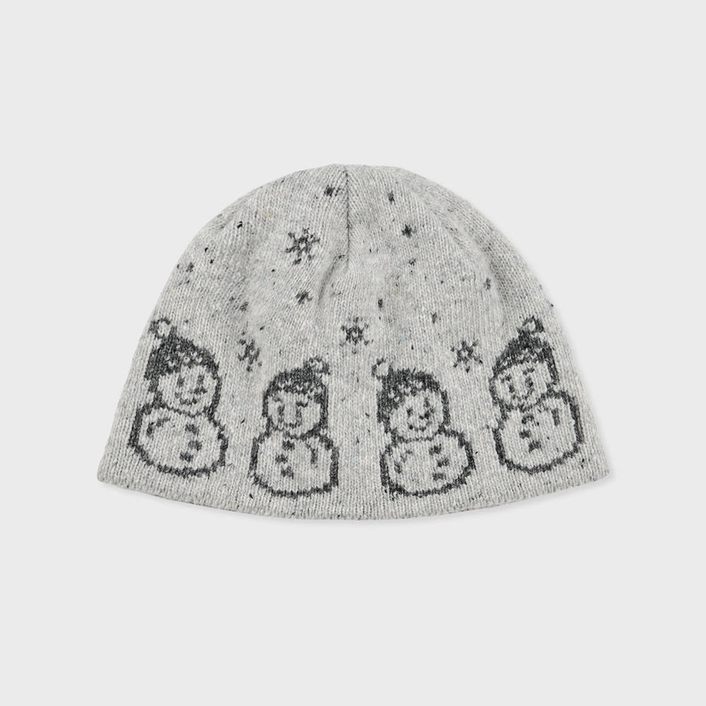 Cartoon Snowman Knit Beanie Soft Warm Winter Hat