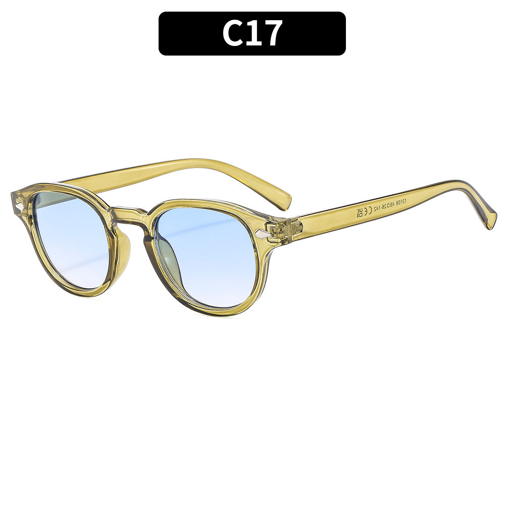 Retro Round Frame Sunglasses Stylish UV400 Protection