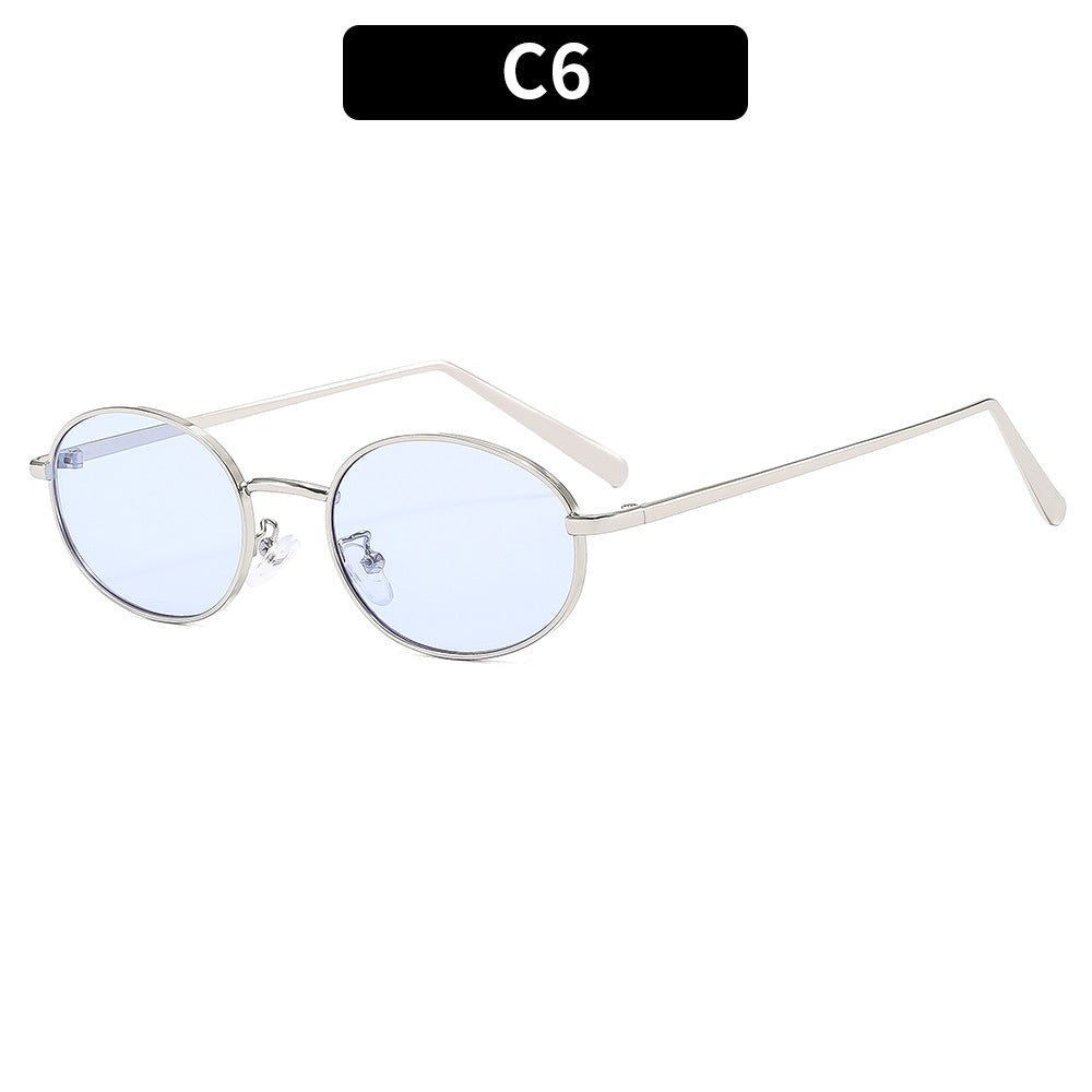 Retro Oval Hip Hop Fashion Sunglasses UV400 Outdoor Shades