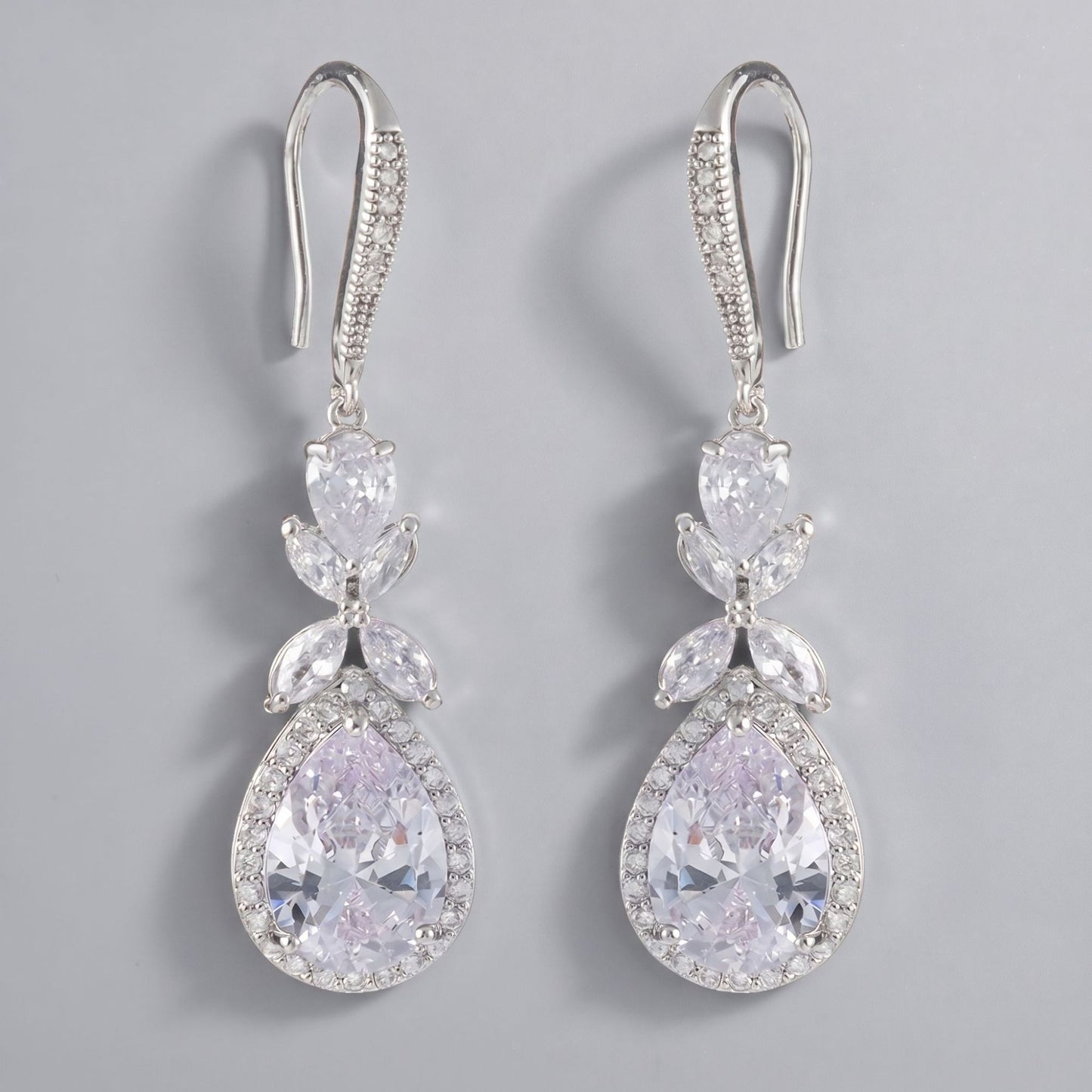 Vintage Floral Alloy Rhinestone Earrings Elegant Daily Drops