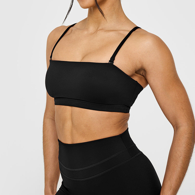 Women's Sports Bra Cross Back Athletic Top for Running and Yoga