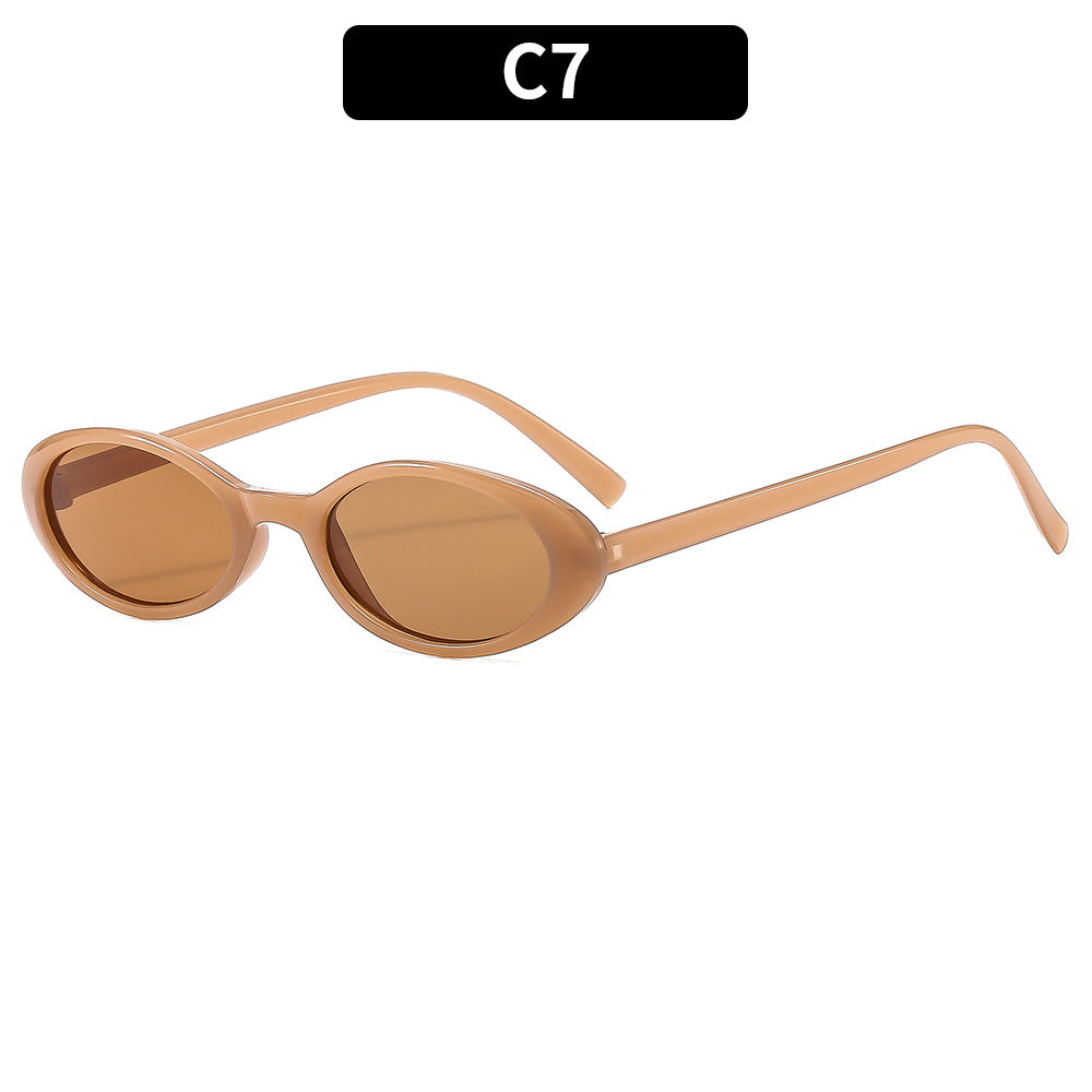 Retro Vintage Oval Sunglasses Stylish Outdoor Eyewear