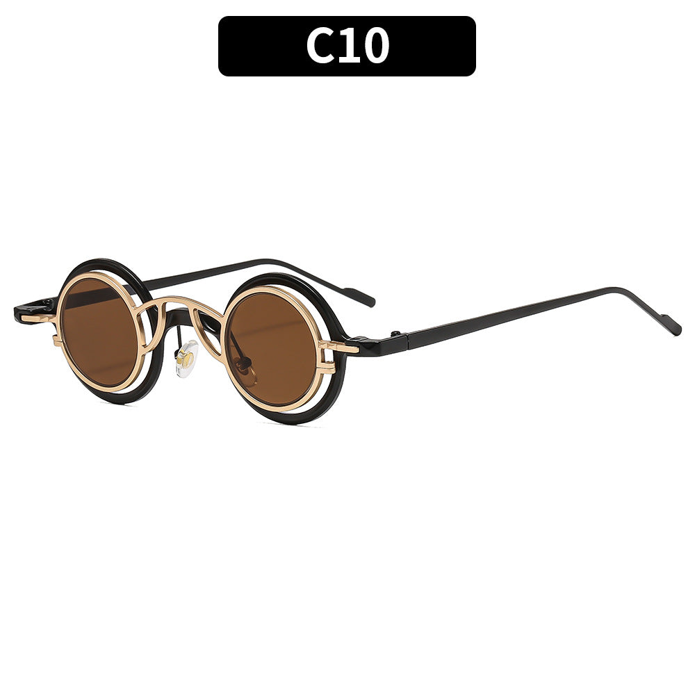 Retro Round Metal Sunglasses Stylish UV400 Protection