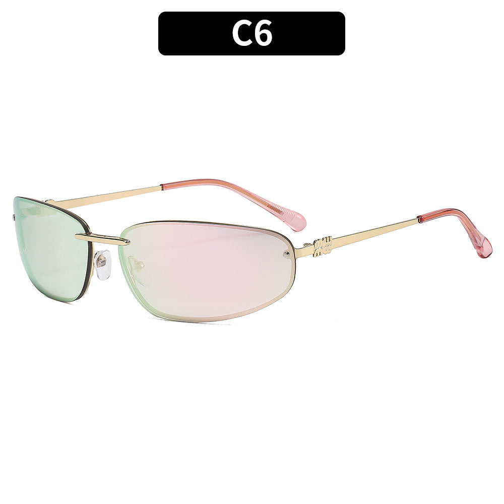 Trendy Y2K Retro Sunglasses with Metal Frame