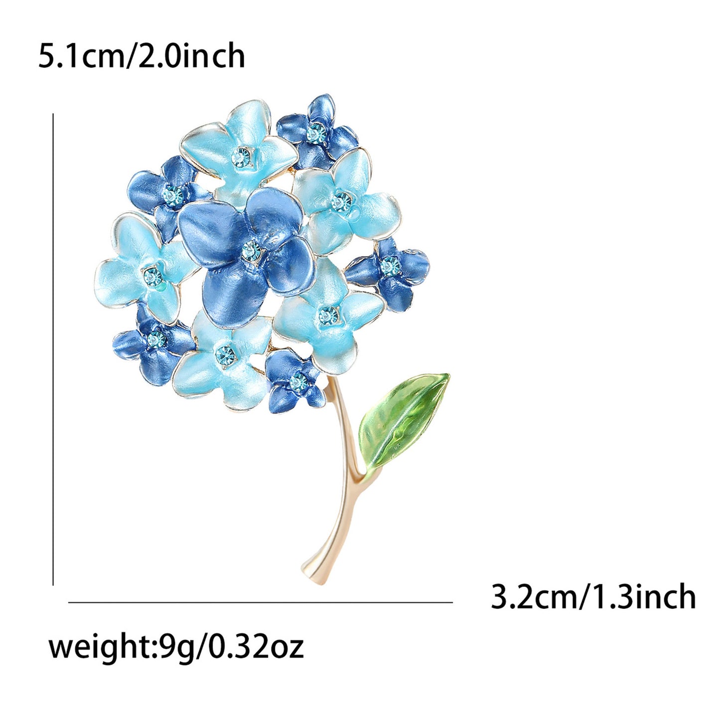 Floral Brooch with Rhinestone Accent - Elegant Women’s Brooch Pin