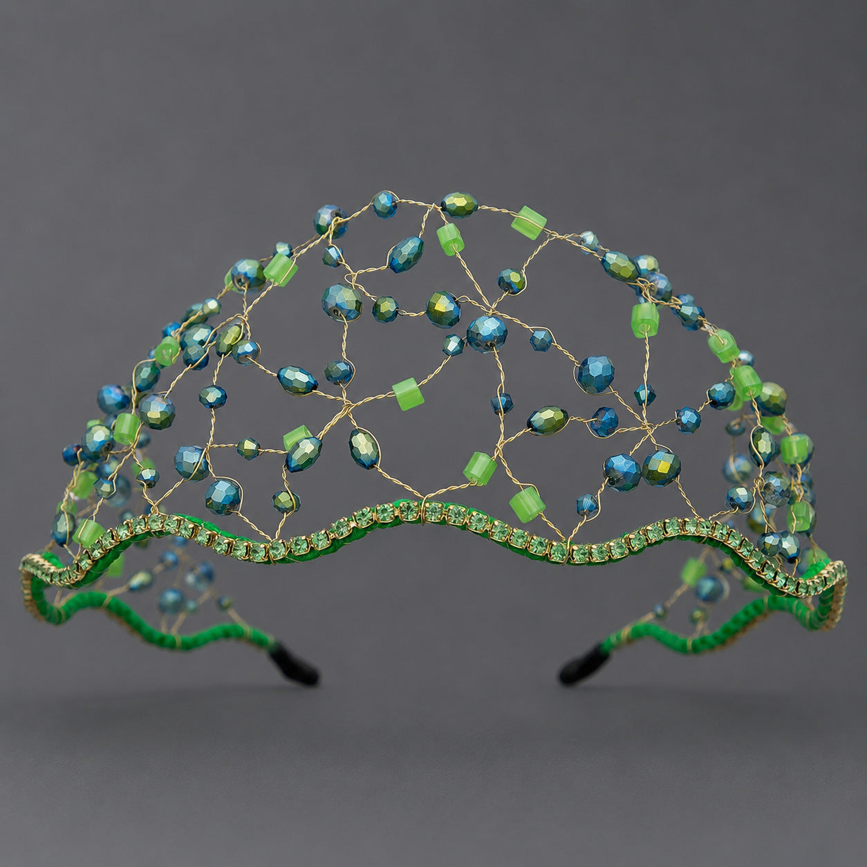 Vintage Handmade Beaded Headband for Women - Elegant Bridal Accessory