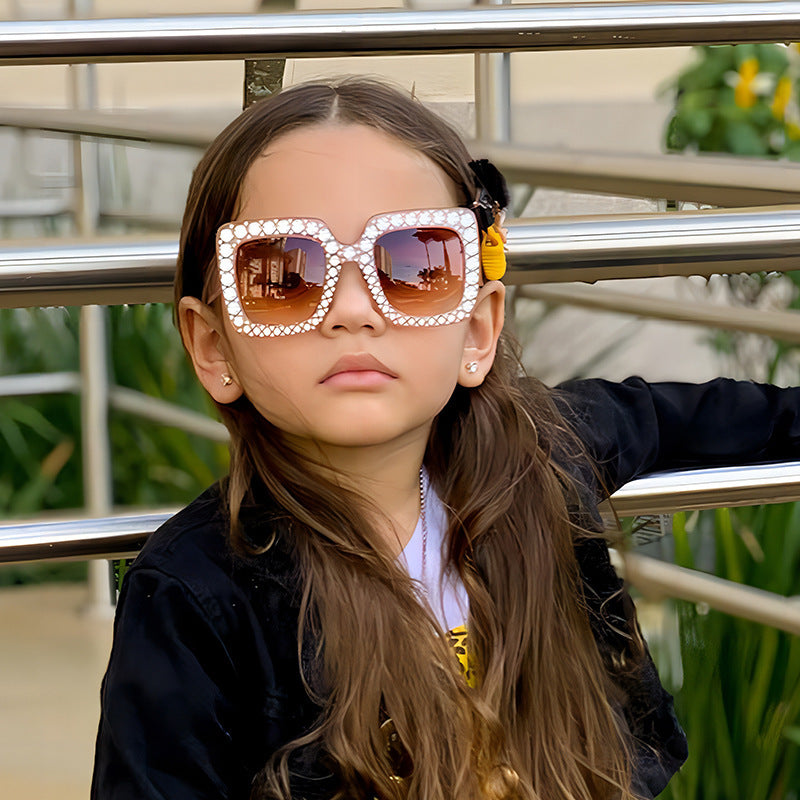 Kids Bling Sunglasses Trendy UV400 Protection Beach Sunglasses