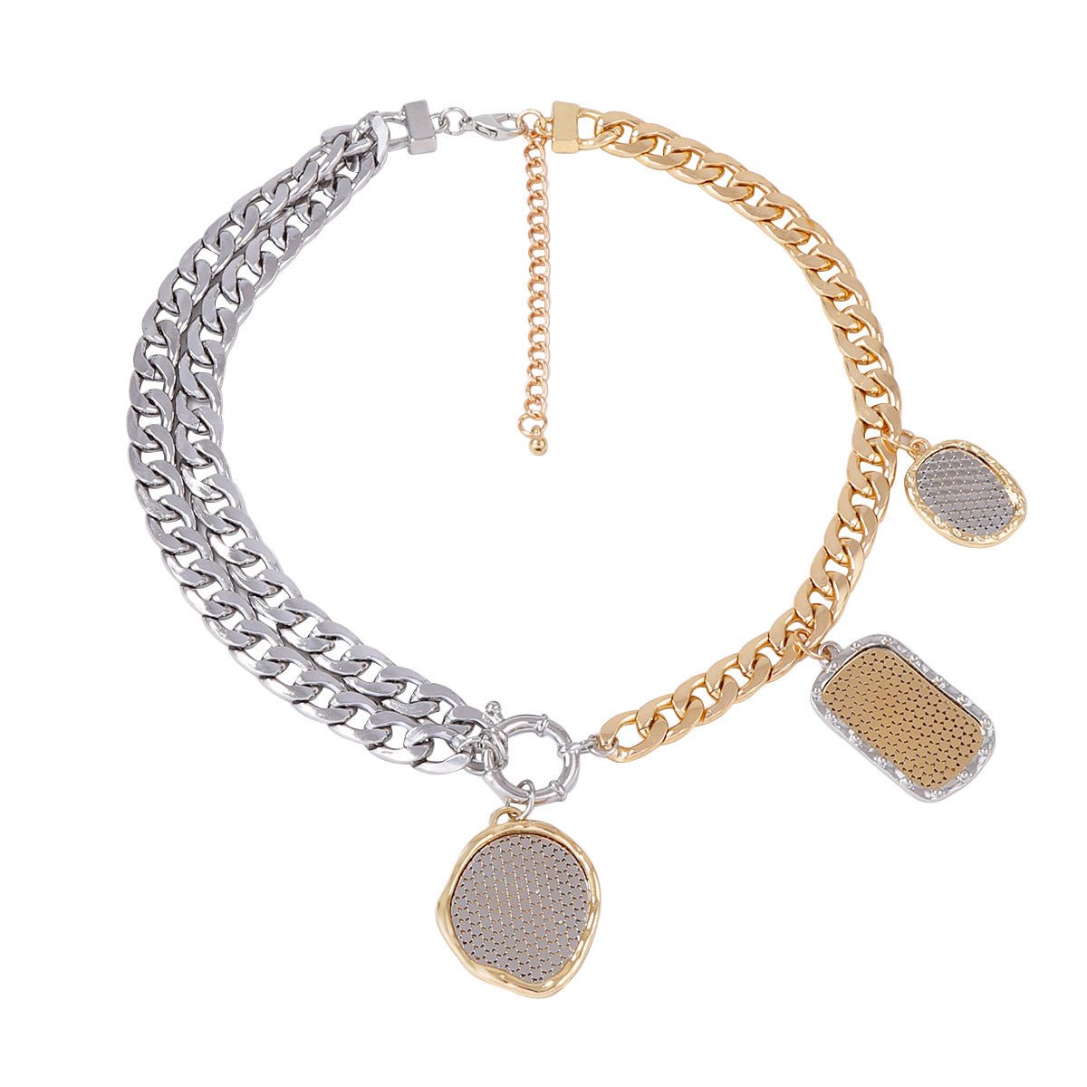 Necklace Asymmetric Geometric Metal Pendant Luxe
