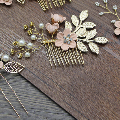 Bridal Blue Flower Hairpin Forest Inspired Wedding Hairpiece