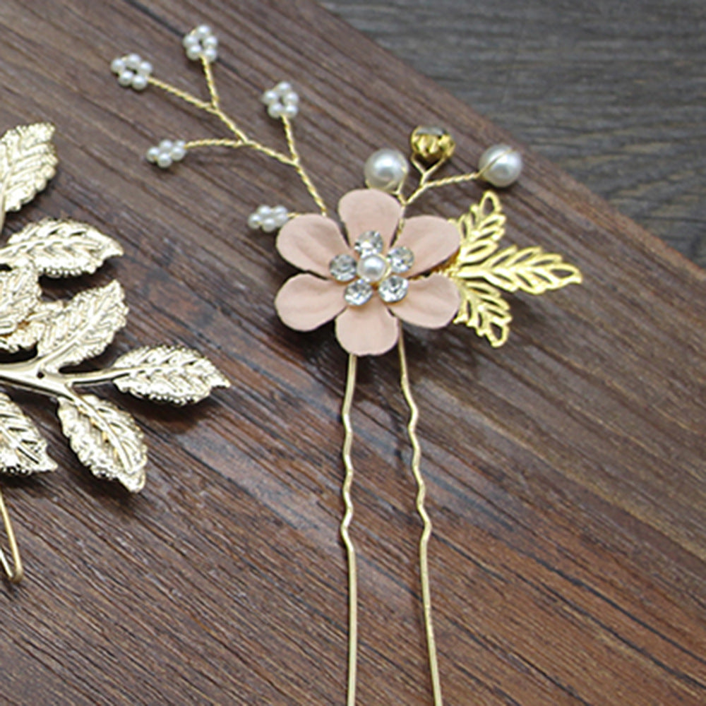 Bridal Blue Flower Hairpin Forest Inspired Wedding Hairpiece
