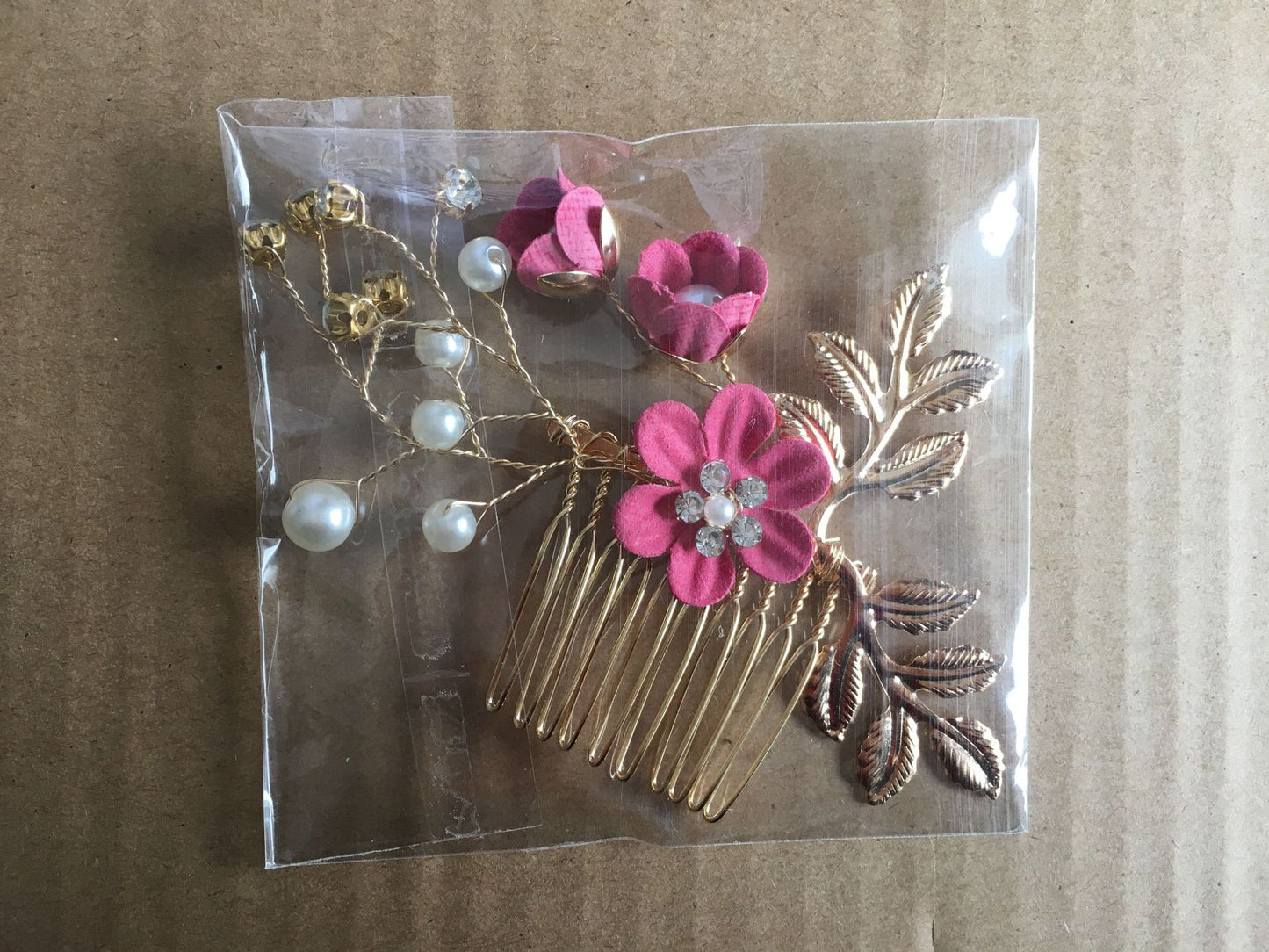 Bridal Blue Flower Hairpin Forest Inspired Wedding Hairpiece
