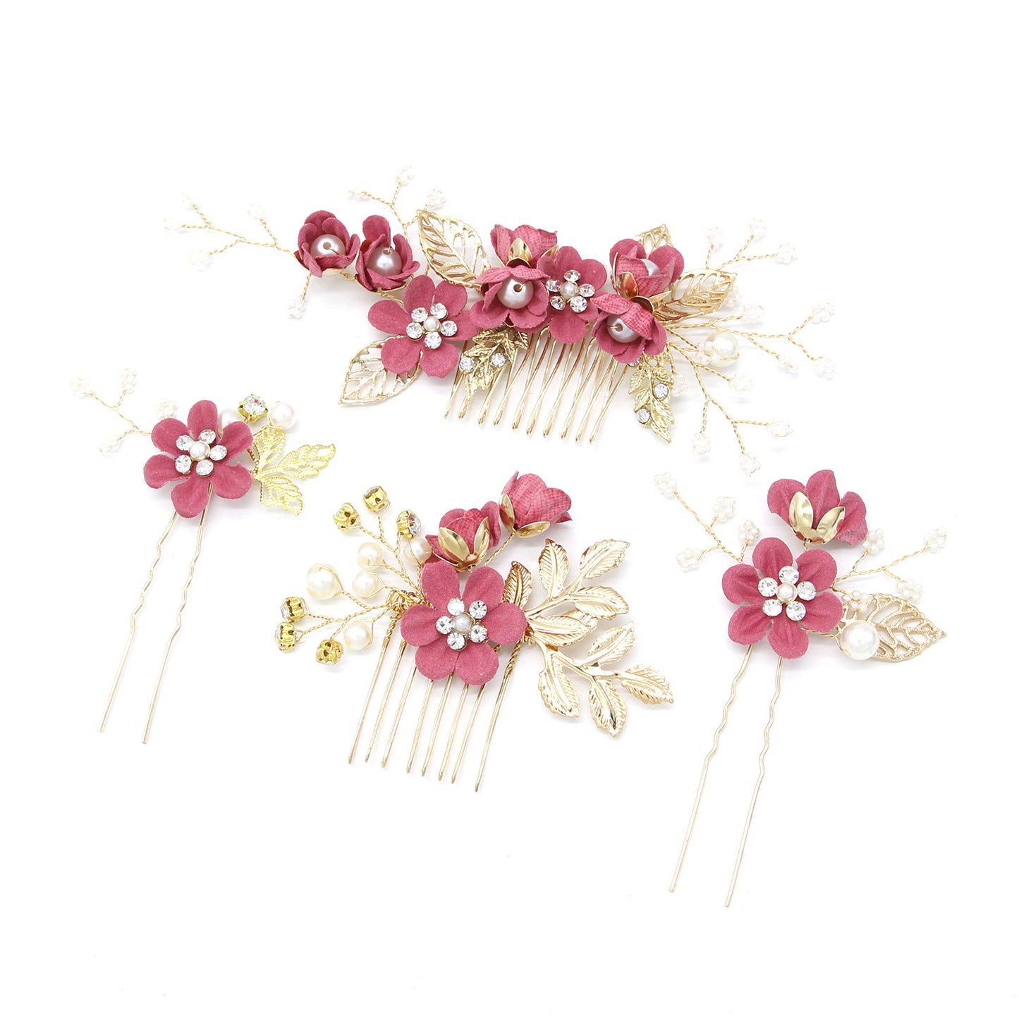 Bridal Blue Flower Hairpin Forest Inspired Wedding Hairpiece