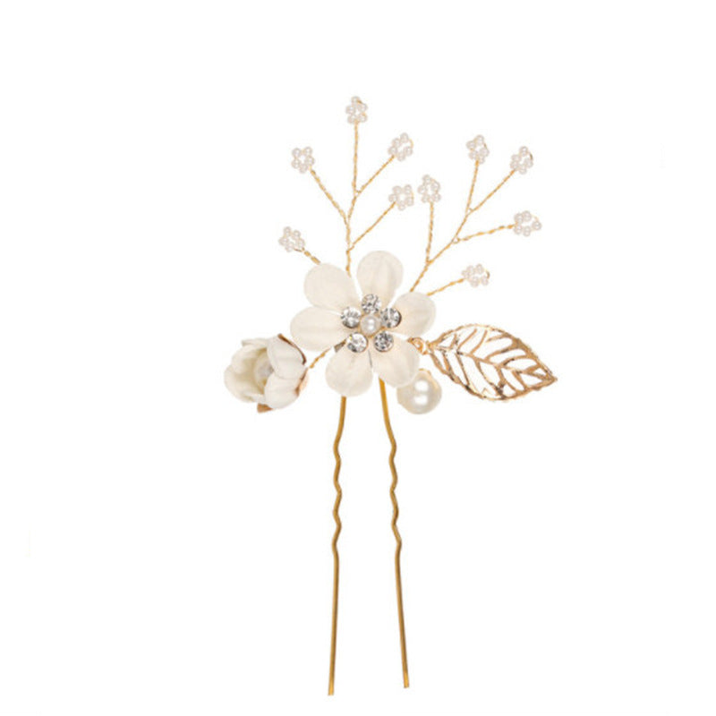 Bridal Blue Flower Hairpin Forest Inspired Wedding Hairpiece