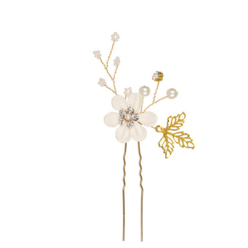 Bridal Blue Flower Hairpin Forest Inspired Wedding Hairpiece
