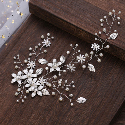Gold Leaf Flower Headband Wedding Hair Accessory
