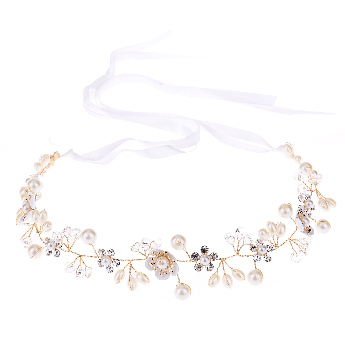 Handmade Pearl Flower Headband for Bridal and Girls