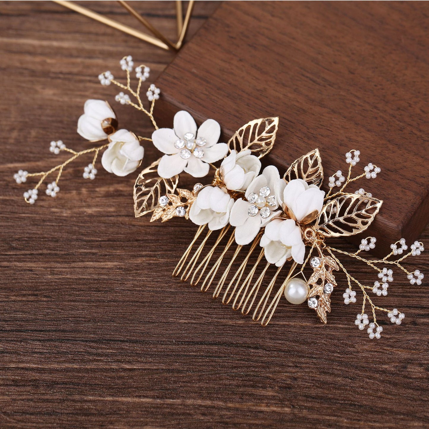 Floral Hair Combs Elegant Wedding Party Kids Accessory