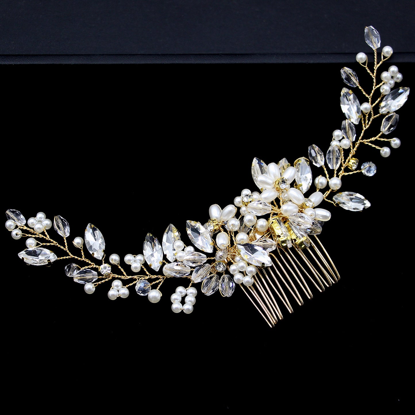 European Style Pearl Wedding Hair Comb Bridal Hairpiece