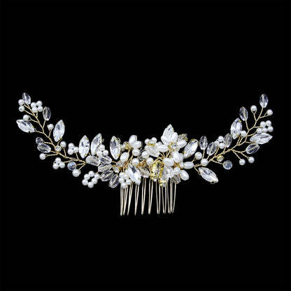 European Style Pearl Wedding Hair Comb Bridal Hairpiece