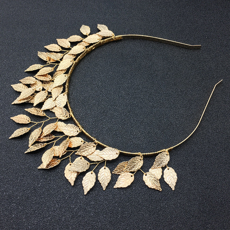 Alloy Leaf Hairband Casual Elegant Bridal Headpiece