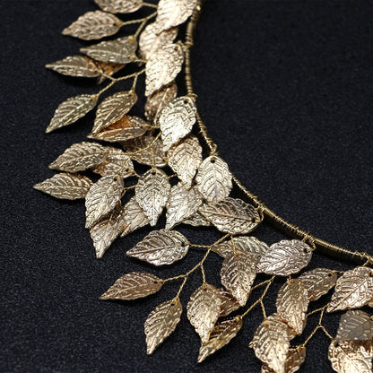 Alloy Leaf Hairband Casual Elegant Bridal Headpiece