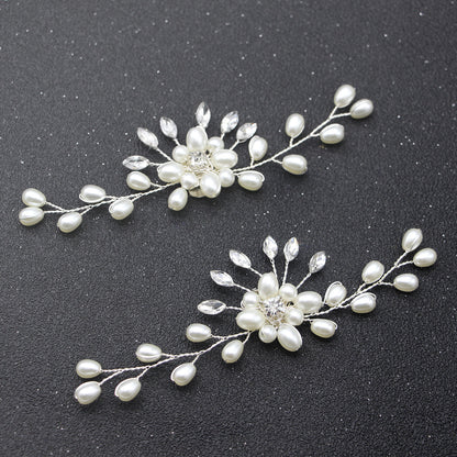 Handmade Pearl Flower Shoe Decorations Wedding