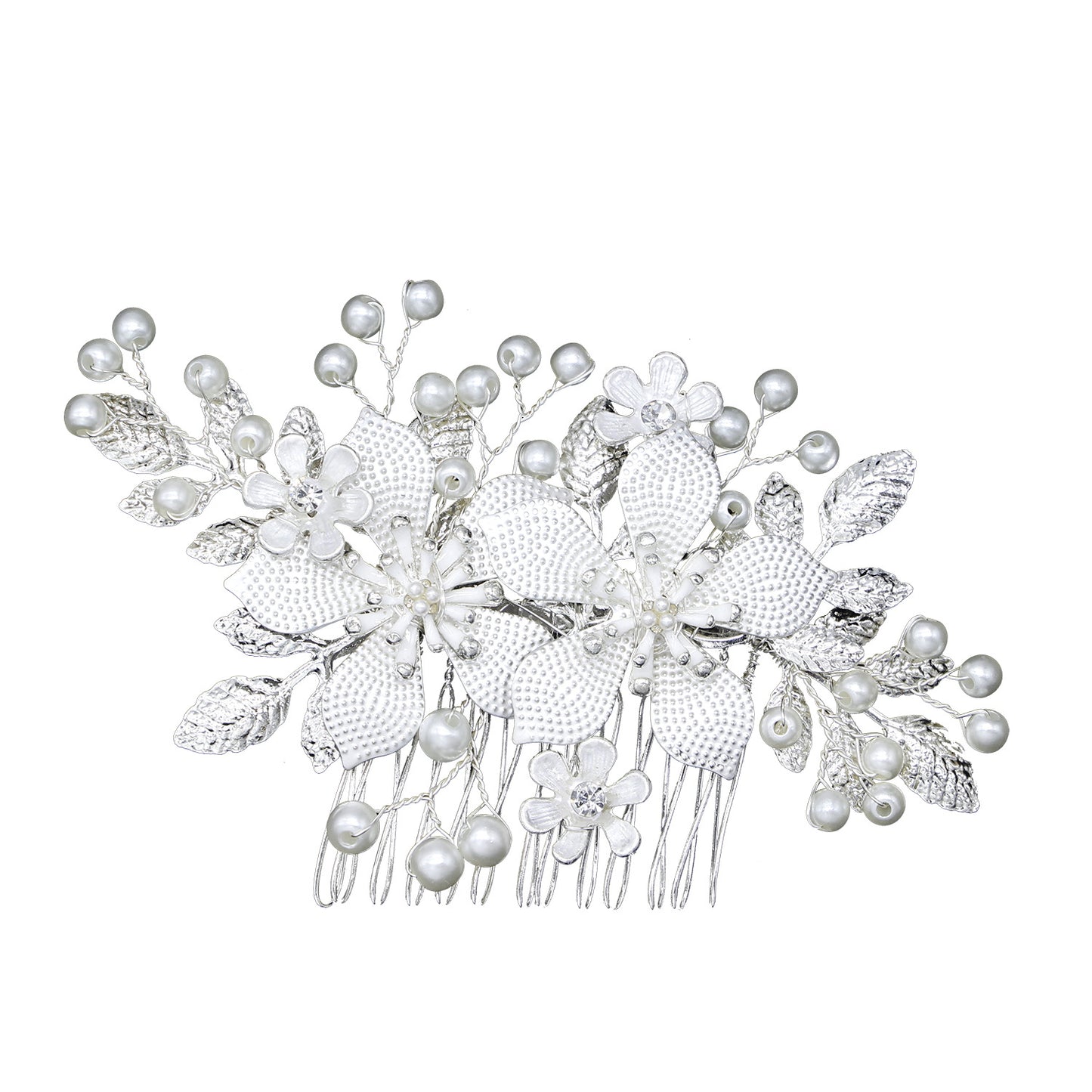 Handmade Flower Pearl Bridal Wedding Hairpiece