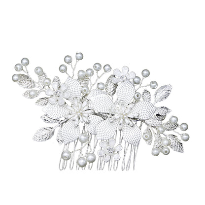 Handmade Flower Pearl Bridal Wedding Hairpiece