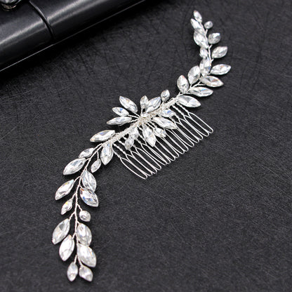 Handcrafted Glass Rhinestone Bridal Hair Comb