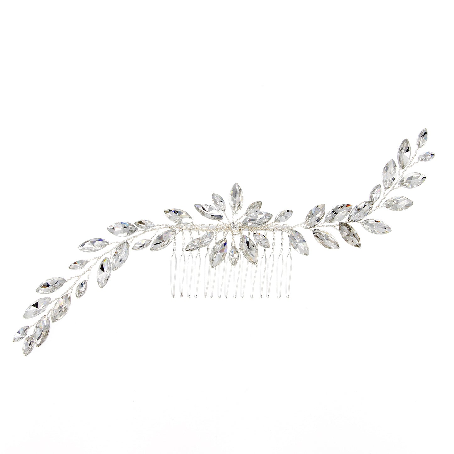 Handcrafted Glass Rhinestone Bridal Hair Comb